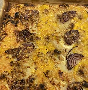 Kürbis-Flammkuchen