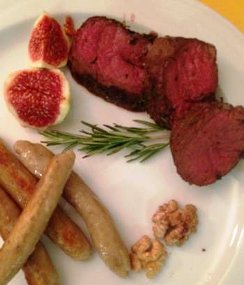 Hirschentrecôte mit Feigensauce