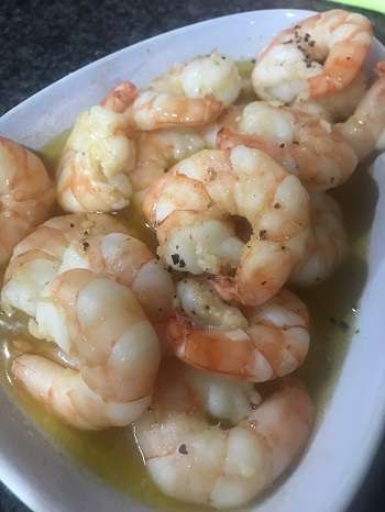 Gambas a la plancha con aioli