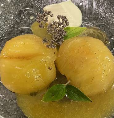 Hasselback-Aepfel mit Caramel