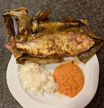 Red Snapper im Bananenblatt
